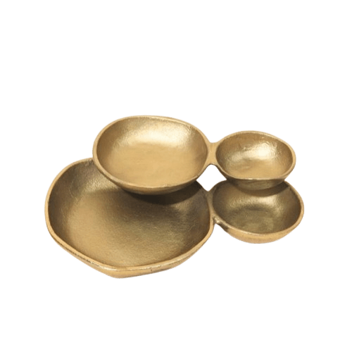 ALUMINIUM CASTING BOWL (GOLD) 2 SIZE